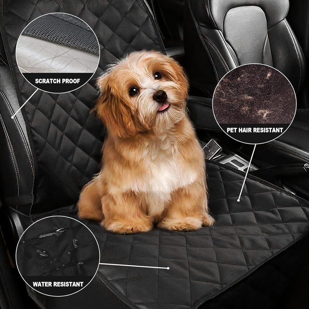 Dog Car Seat Cover for Cars Suvs Trucks, Thicked 600D Oxford Heavy Duty Waterproof Front Car Seat Covers for Dogs Durable Nonslip Padded Pet Car Seat Protector with Side Flaps, 2 Pack | Thicked 600D Oxford,Heavy Duty, Waterproof,Durable, Nonslip Padded Pe