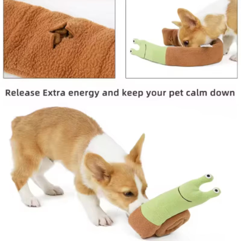 Snail Shaped Pet Toys for Dogs and Cats Odor Hiding Training Puzzles Fun Sniffing Mats - Interactive Play for Cats and Dogs