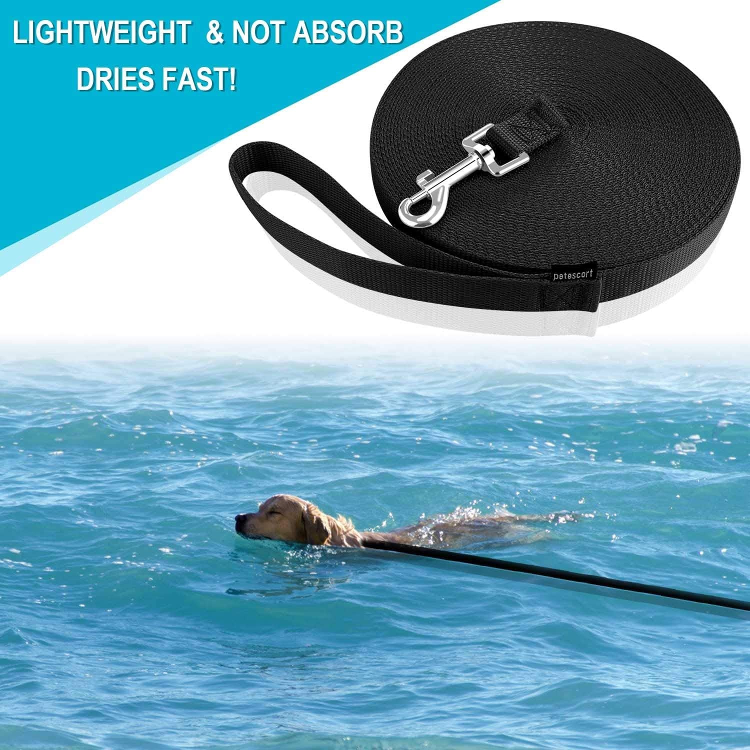 Dog Leash for Small Medium Large Dogs,Long Dog Leashes for Obedience Recall Training,Camping,20Ft,Black