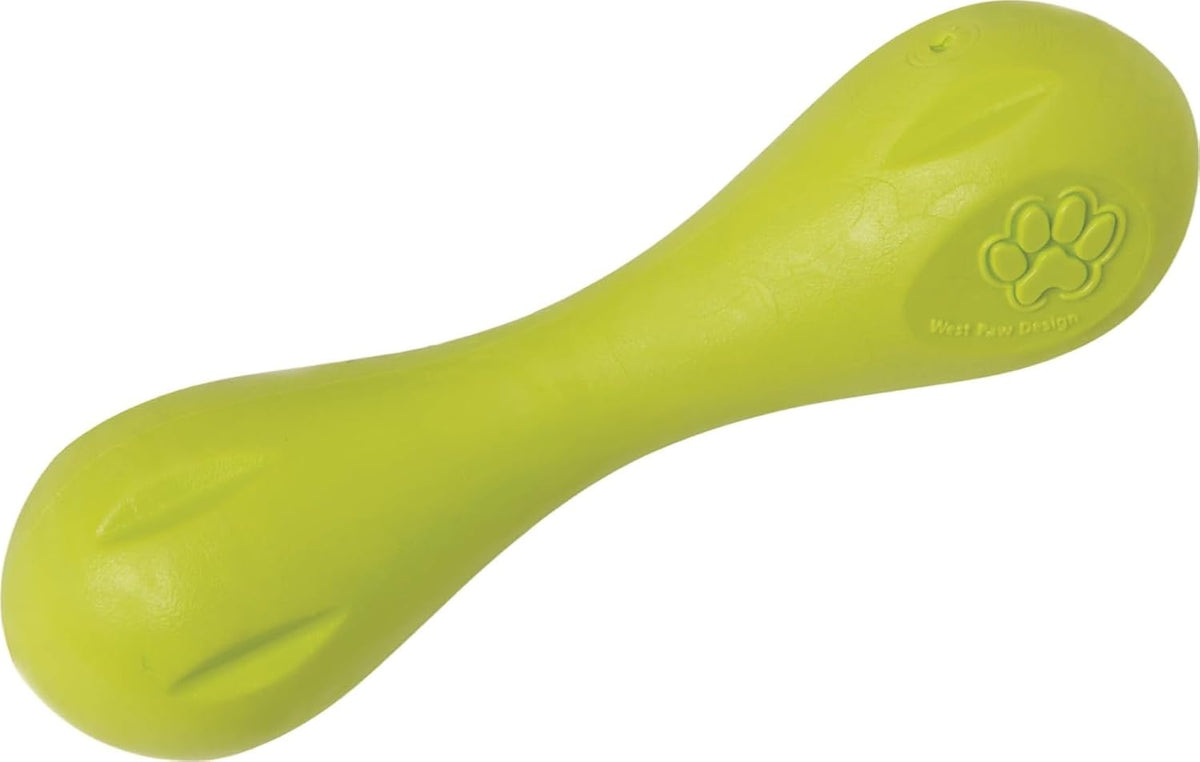 Zogoflex Hurley Dog Bone Chew Toy – Floatable Pet Toys for Aggressive Chewers, Catch, Fetch – Bright-Colored Bones for Dogs – Recyclable, Dishwasher-Safe, Non-Toxic, Small, Granny Smith