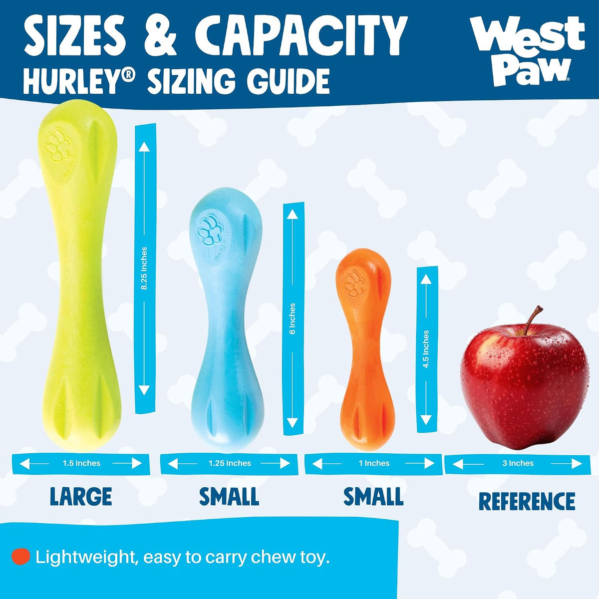 Zogoflex Hurley Dog Bone Chew Toy – Floatable Pet Toys for Aggressive Chewers, Catch, Fetch – Bright-Colored Bones for Dogs – Recyclable, Dishwasher-Safe, Non-Toxic, Small, Granny Smith